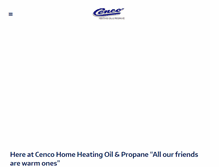 Tablet Screenshot of cencoheatingoil.com